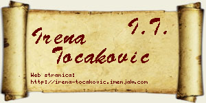 Irena Točaković vizit kartica